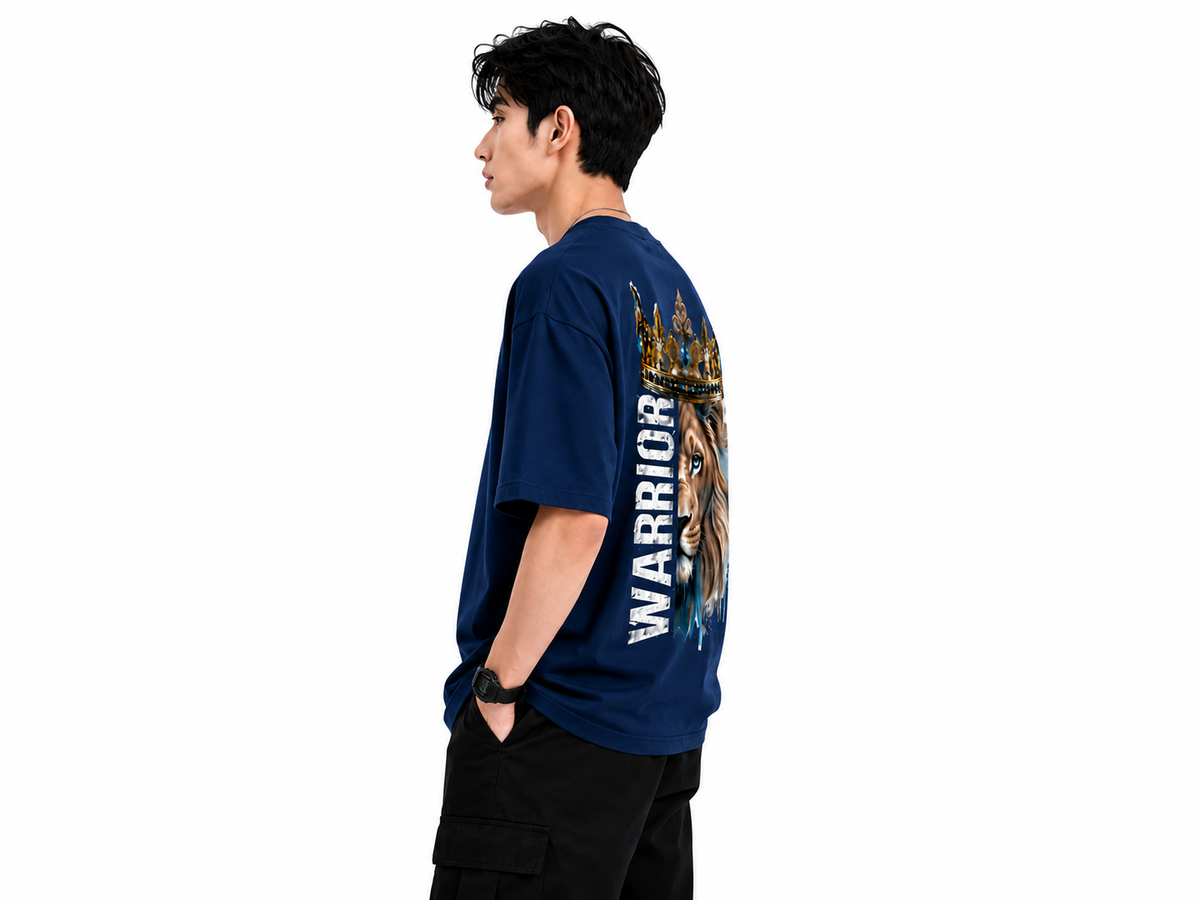 Attitude Men Tiger Printed Oversized Black Tee | Anime T Shirt | Baggy T Shirt