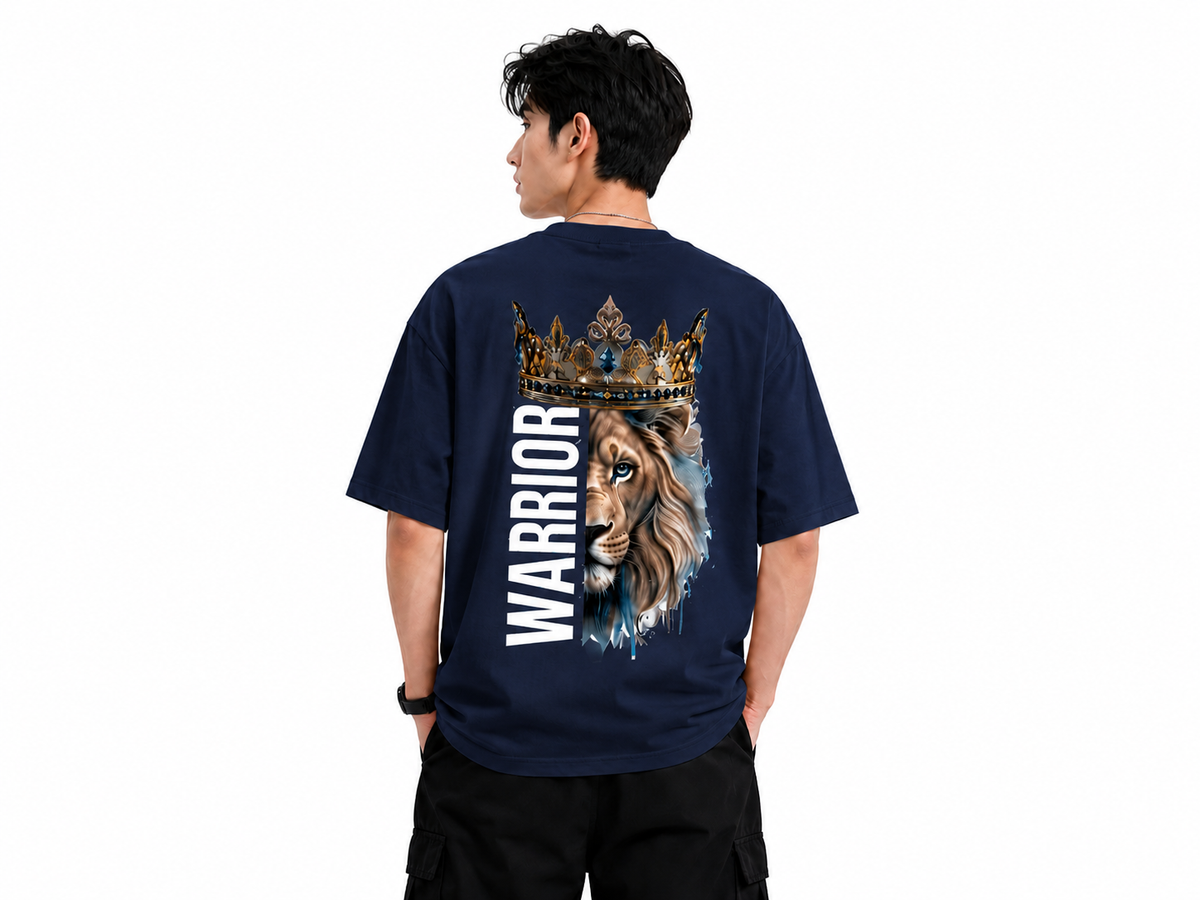 Attitude Men Tiger Printed Oversized Black Tee | Anime T Shirt | Baggy T Shirt