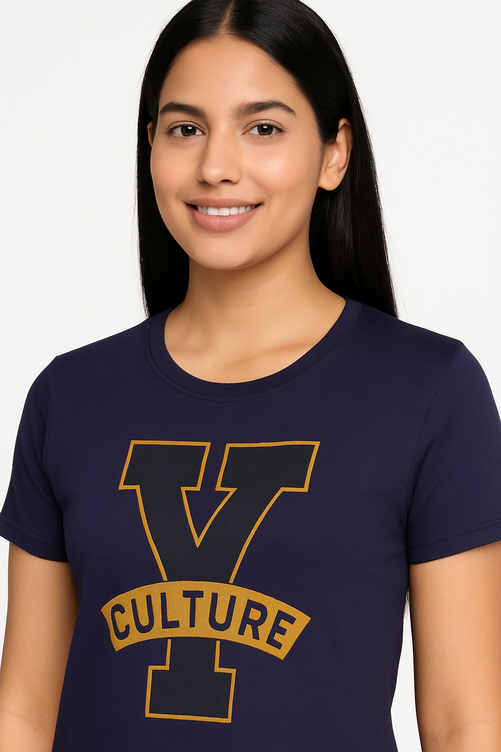 Navy Blue “Youth Culture” Graphic Printed T-Shirt,
