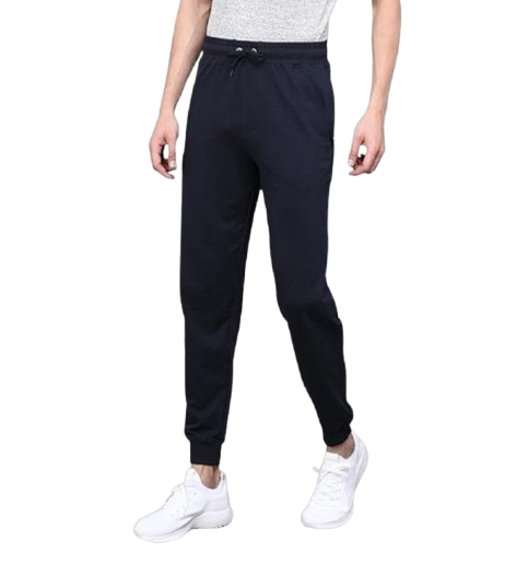 Attitude Navy Blue Men's Jogger Fit Pant: