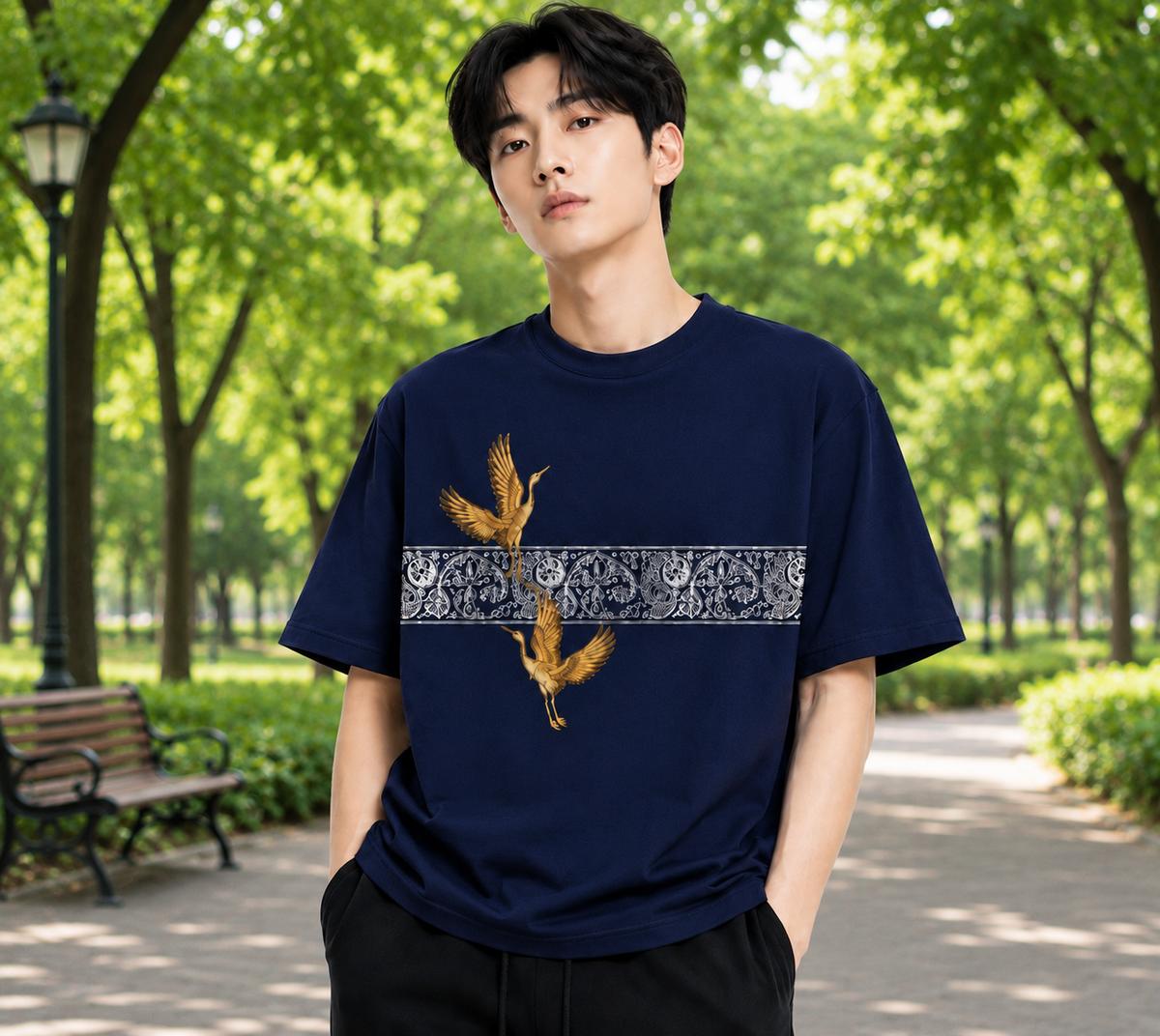Attitude Men Typography Printed Round Neck Pure Cotton Oversized T-shirt
