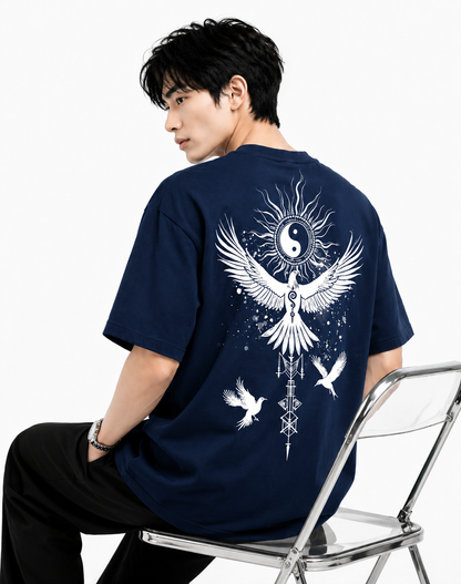 Attitude Start Of Fashion tshirt for men oversized Anime Bird Printed T shirt