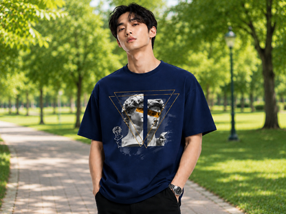 Attitude Men's Oversized Graphic T-Shirt for Men | Soft Cotton | Drop Shoulder Relaxed Fit | Printed Casual Tshirt for Men