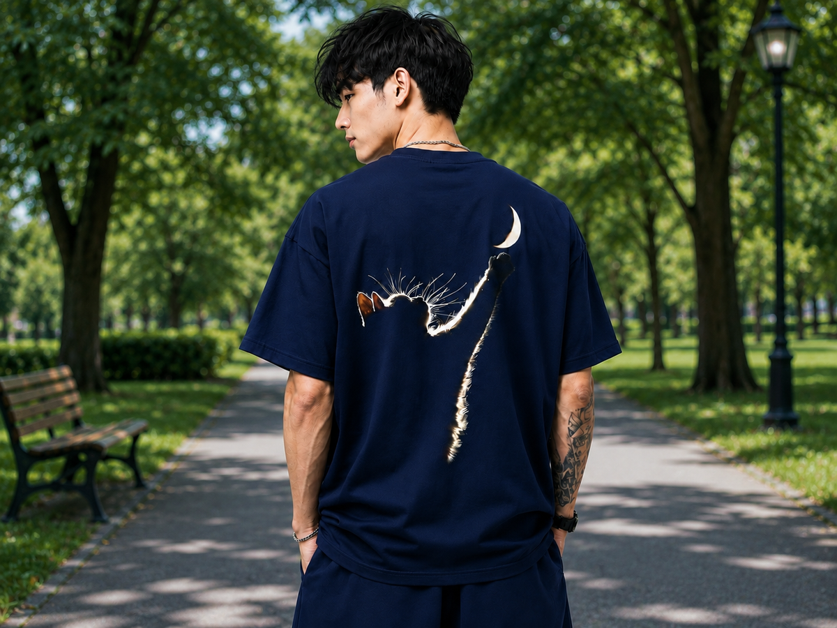Attitude Oversized Anime Graphic T-Shirt for Men | Mens LoosE Fit Back Printed Oversized Tshirt