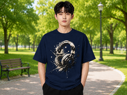 Attitude Men Typography Printed Oversized T-Shirt - Men