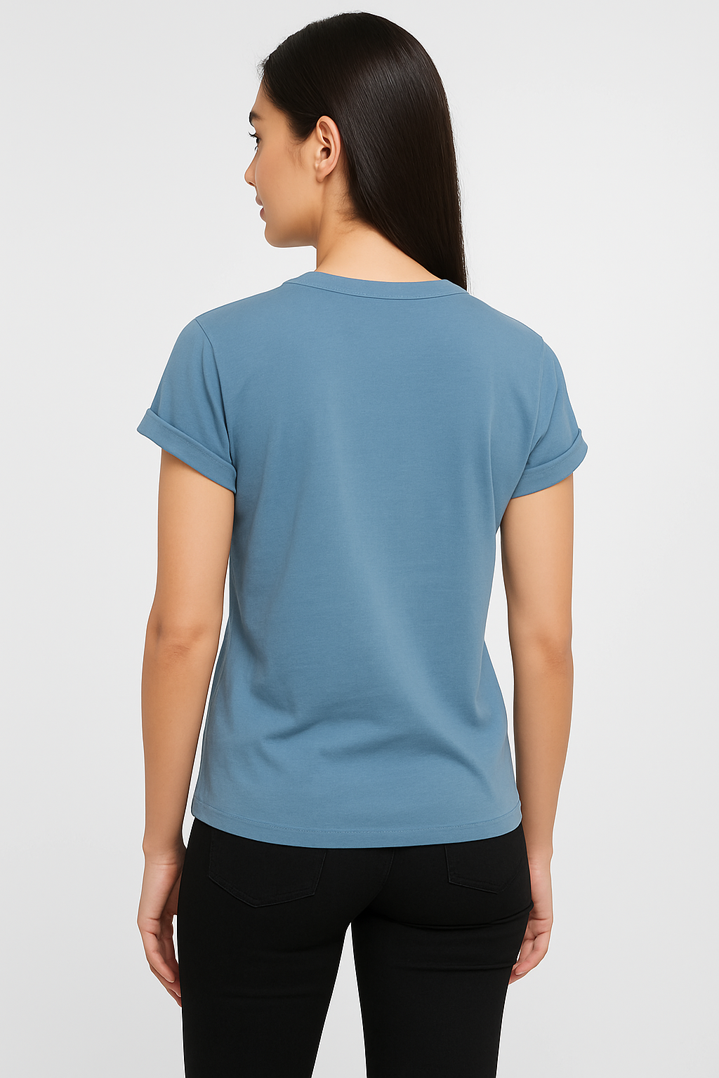 Attitude Start Of Fashion Women’s Blue Color Block T-Shirt – Casual Regular Fit Cotton Tee