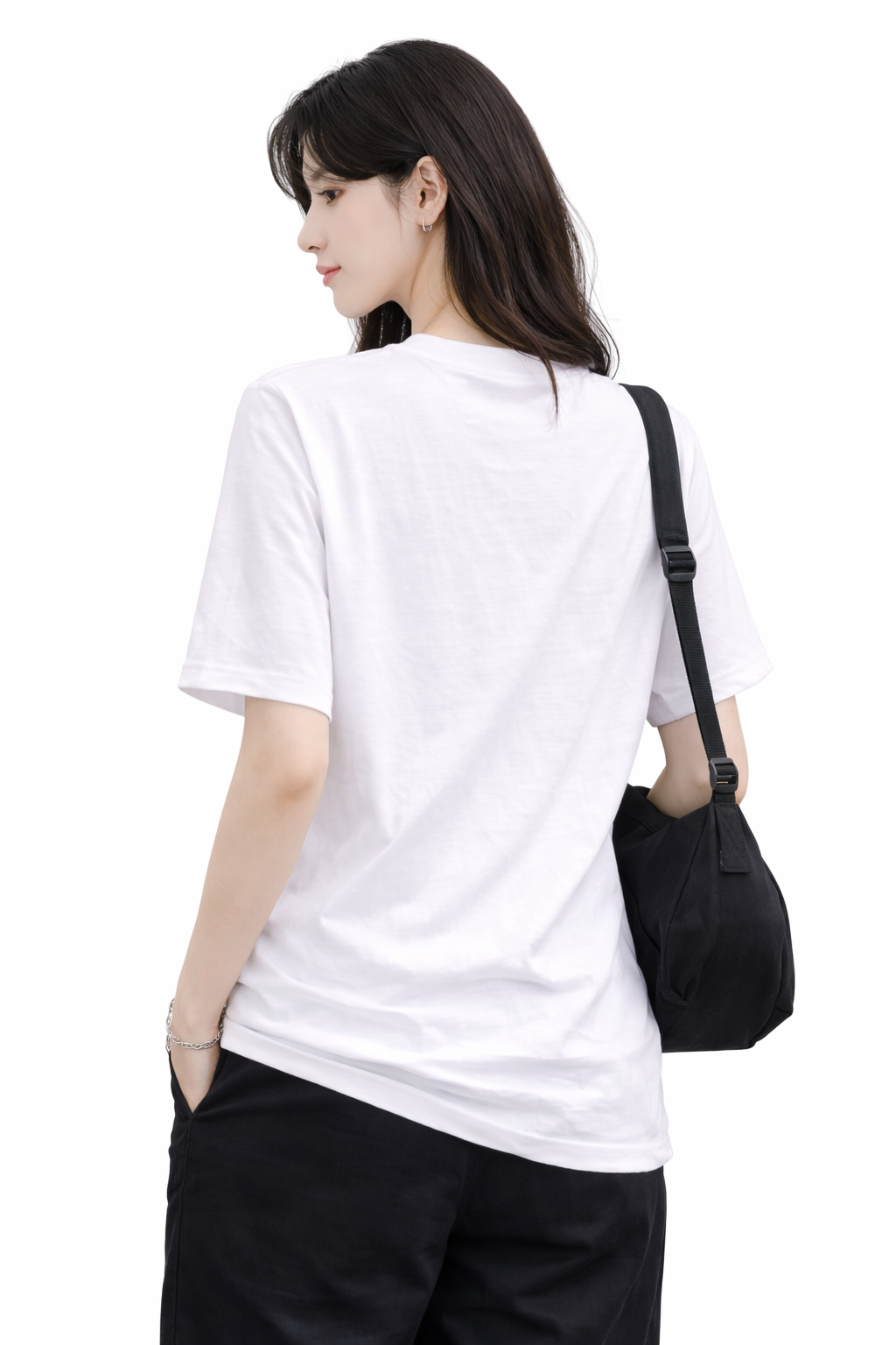 Attitude Start of Fashion Women’s White Attitude Graphic Round Neck T-Shirt