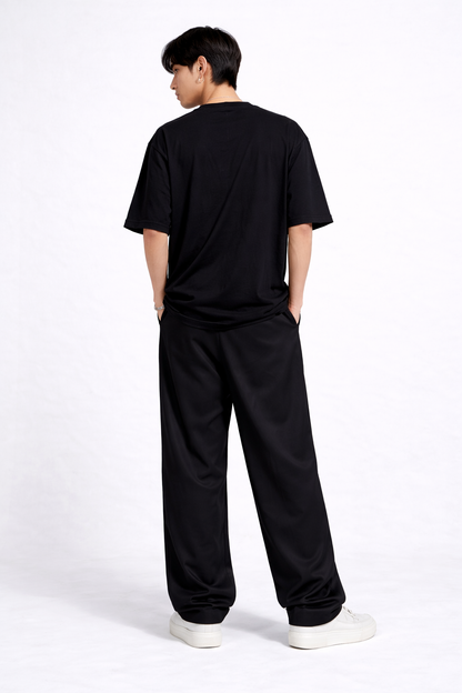 ATTITUDE START OF FASHION Men’s Hip-Hop Print Black Baggy Jogger Pants