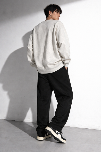 ATTITUDE START OF FASHION Men’s Black Tribal Flame Print Loose Fit Baggy Pants