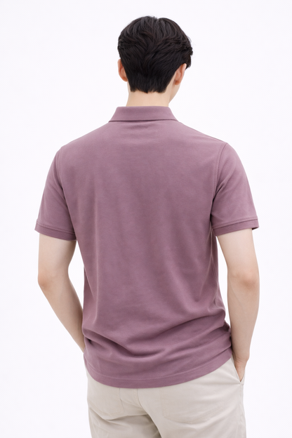 Attitude Start of Fashion Men’s Premium Dusty Purple Polo T-Shirt – Modern Casual Elegance
