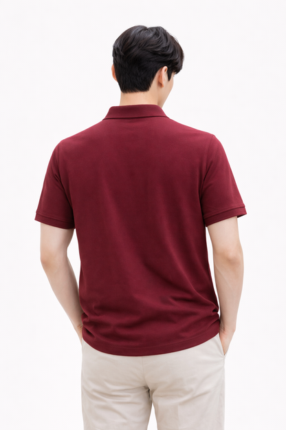 Attitude Start of Fashion Men’s Premium Maroon Polo T-Shirt – Classic Smart Casual Wear