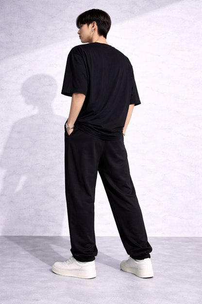 Attitude Start Of Fashion Men’s Y2K Tribal Print Black Streetwear Baggy Pants