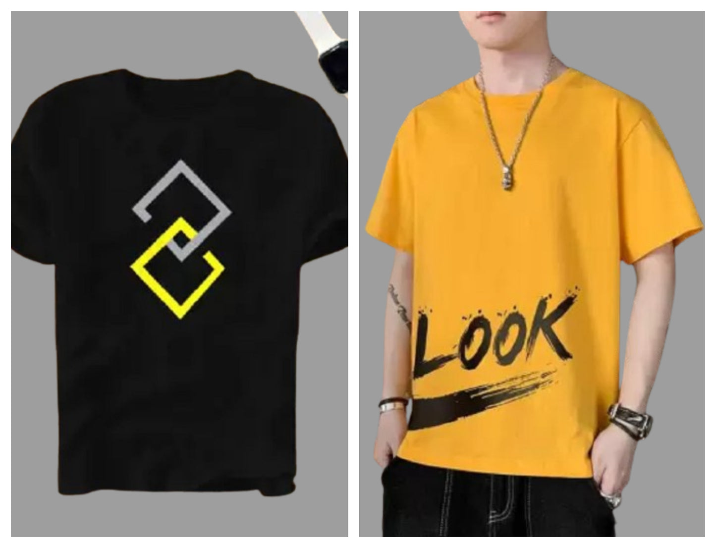 Attitude Combo Printed Half Sleeves T-shirts