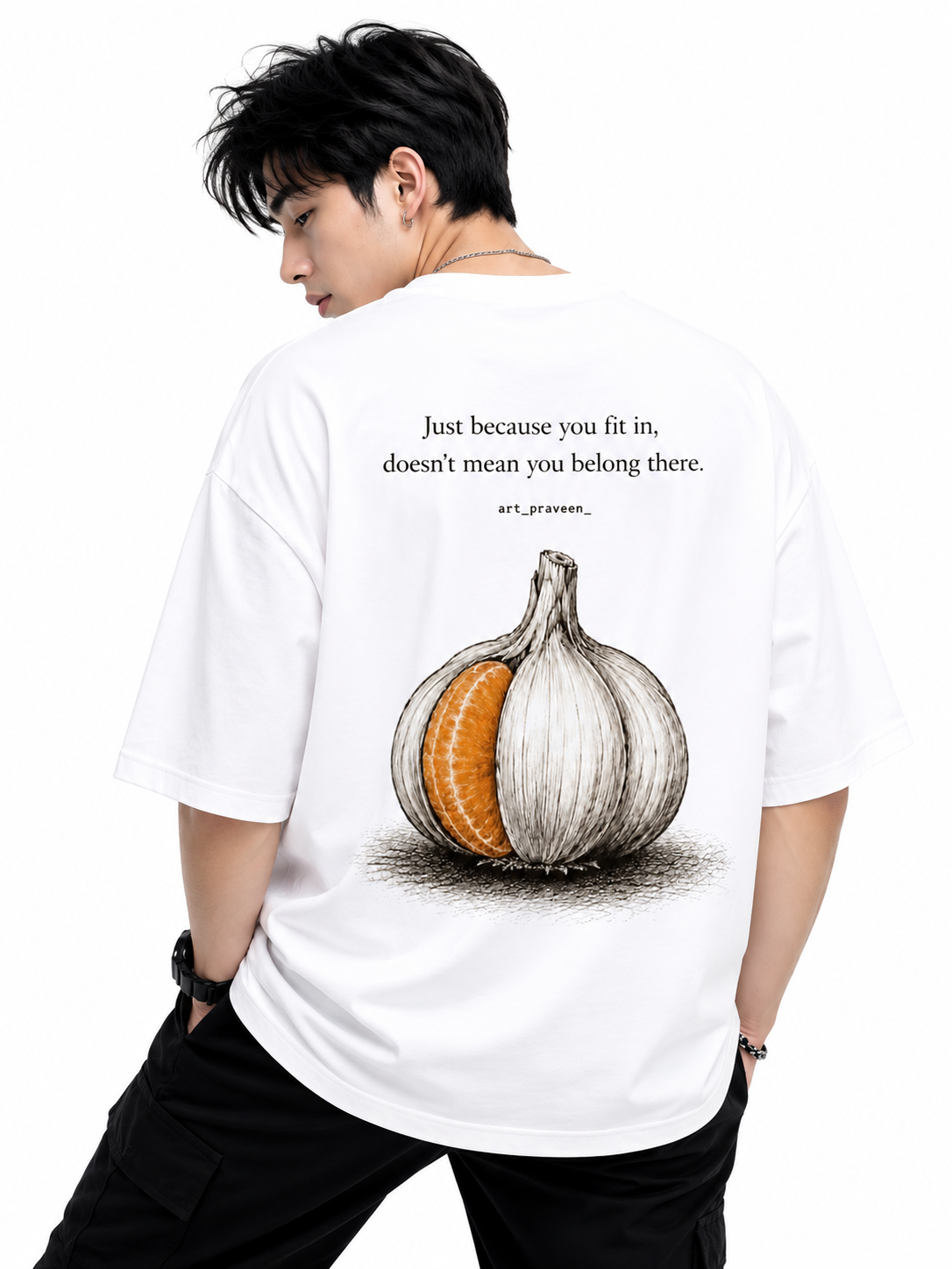 Attitude T-Shirts for Men | Oversized Slogan Printed T-Shirt for Men | 100% Pure Cotton T Shirt