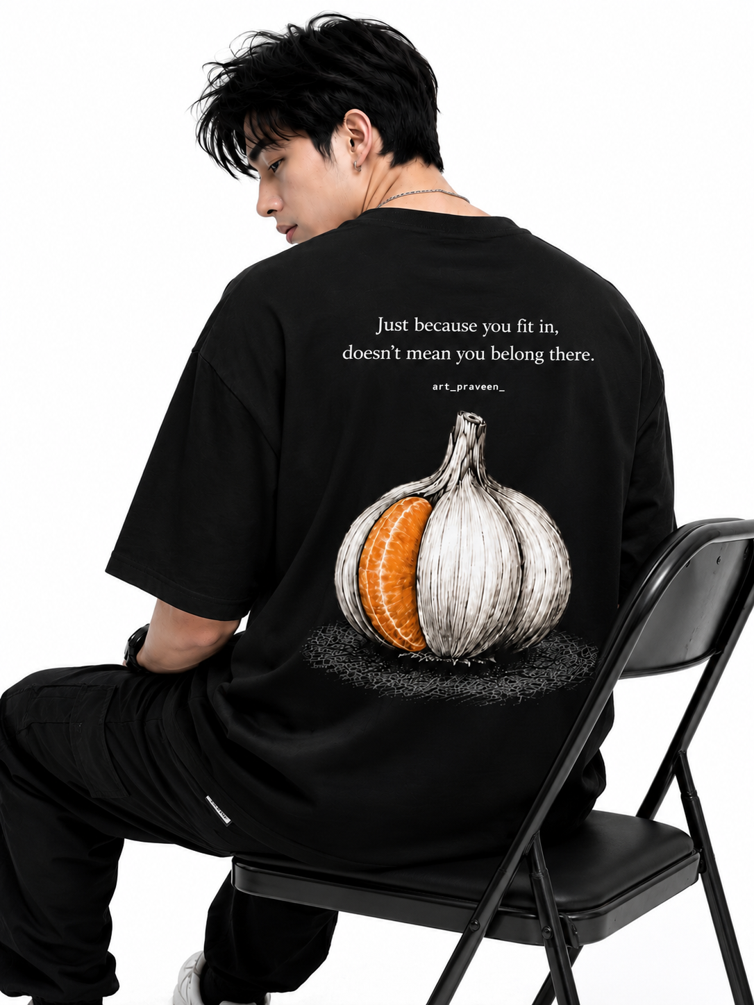 Attitude T-Shirts for Men | Oversized Slogan Printed T-Shirt for Men | 100% Pure Cotton T Shirt