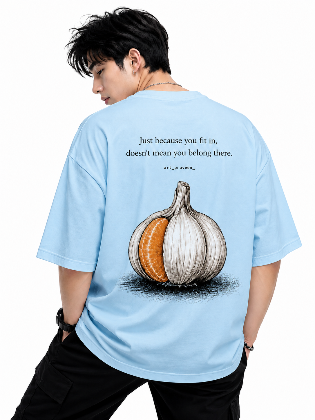 Attitude T-Shirts for Men | Oversized Slogan Printed T-Shirt for Men | 100% Pure Cotton T Shirt