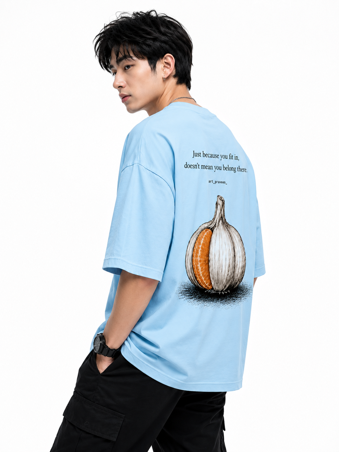 Attitude T-Shirts for Men | Oversized Slogan Printed T-Shirt for Men | 100% Pure Cotton T Shirt