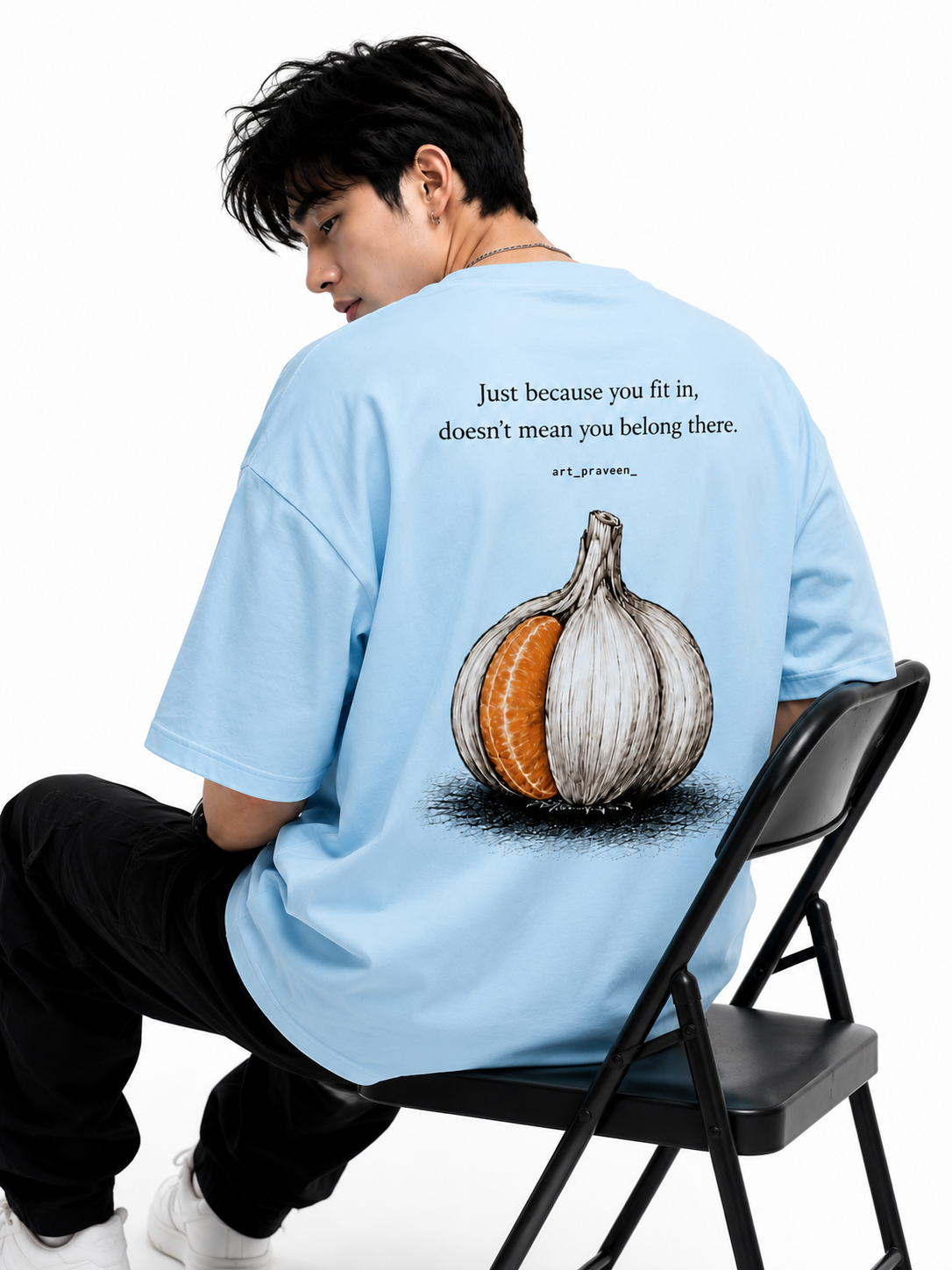 Attitude T-Shirts for Men | Oversized Slogan Printed T-Shirt for Men | 100% Pure Cotton T Shirt