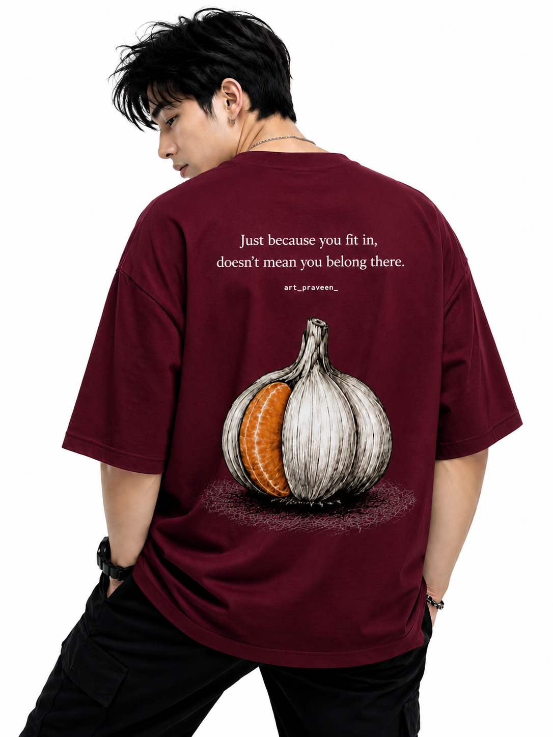 Attitude T-Shirts for Men | Oversized Slogan Printed T-Shirt for Men | 100% Pure Cotton T Shirt
