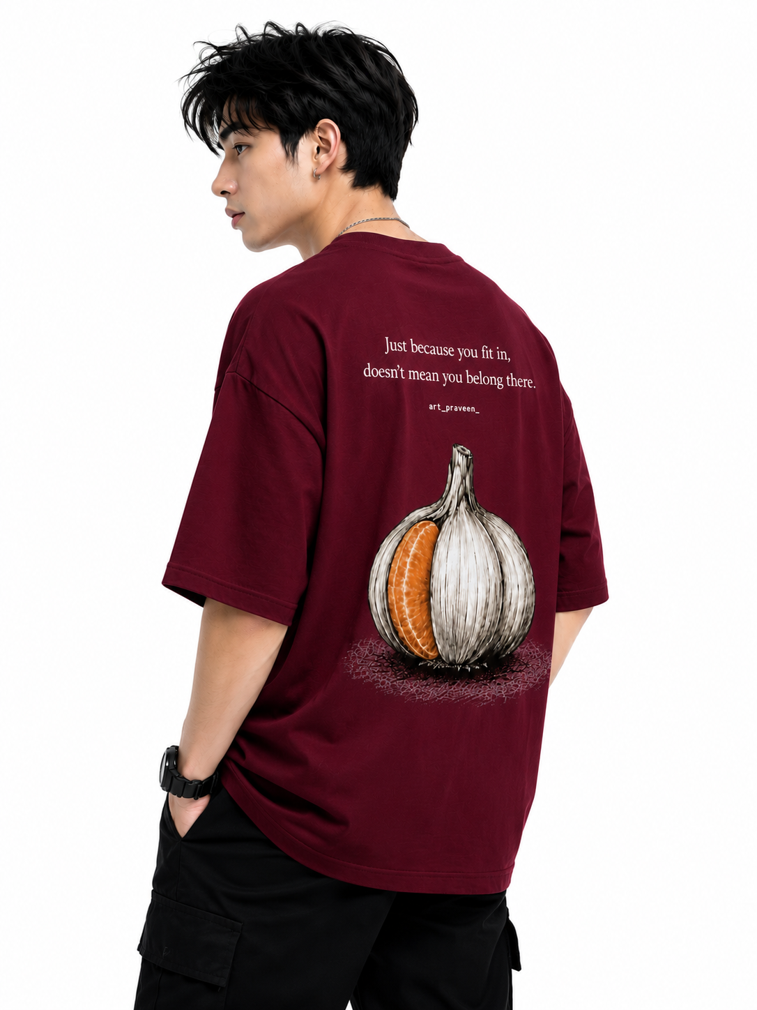 Attitude T-Shirts for Men | Oversized Slogan Printed T-Shirt for Men | 100% Pure Cotton T Shirt