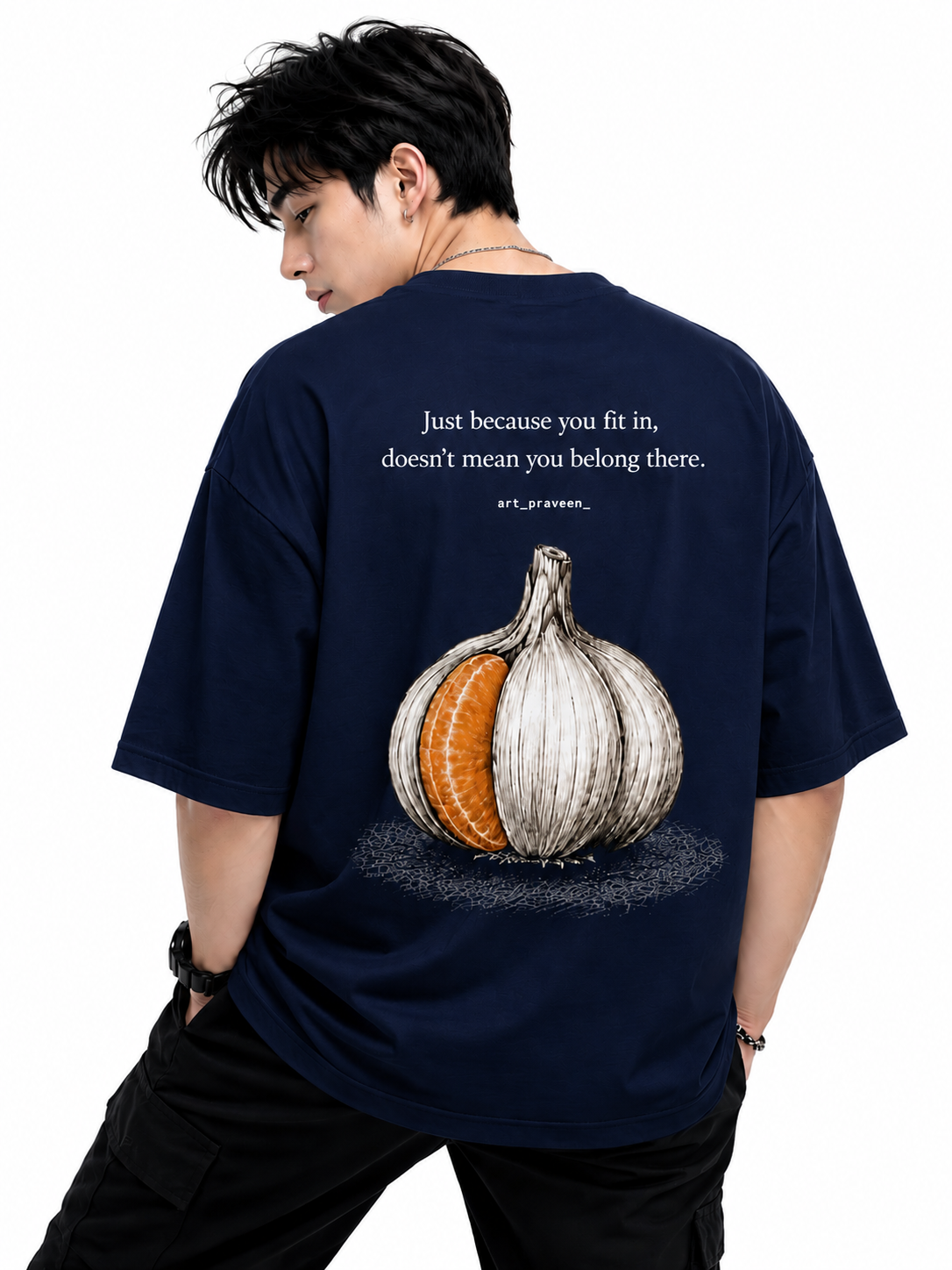 Attitude T-Shirts for Men | Oversized Slogan Printed T-Shirt for Men | 100% Pure Cotton T Shirt