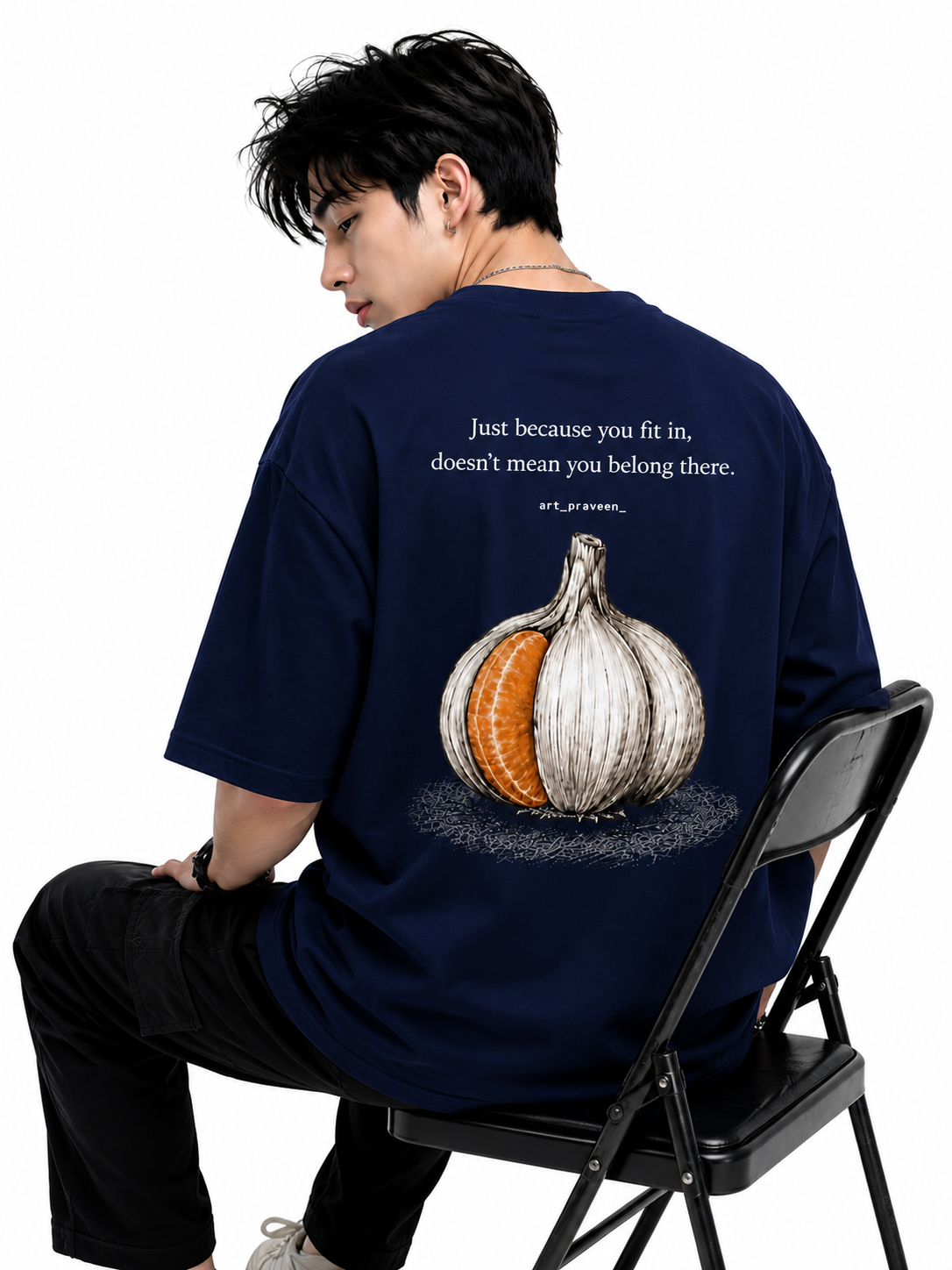Attitude T-Shirts for Men | Oversized Slogan Printed T-Shirt for Men | 100% Pure Cotton T Shirt