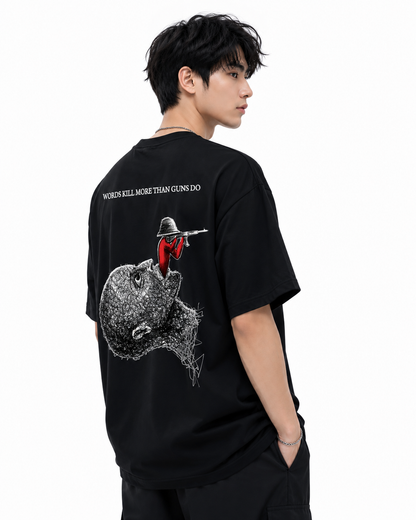 Attitude Men's Slogan Graphic Printed  T-Shirt | Premium Cotton  Casual Round Neck Tee for Men