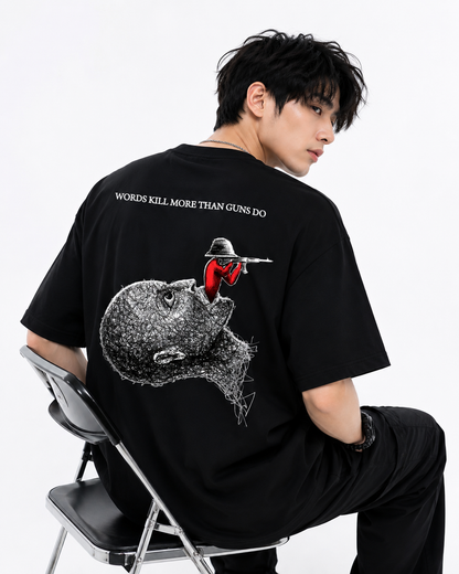 Attitude Men's Slogan Graphic Printed  T-Shirt | Premium Cotton  Casual Round Neck Tee for Men