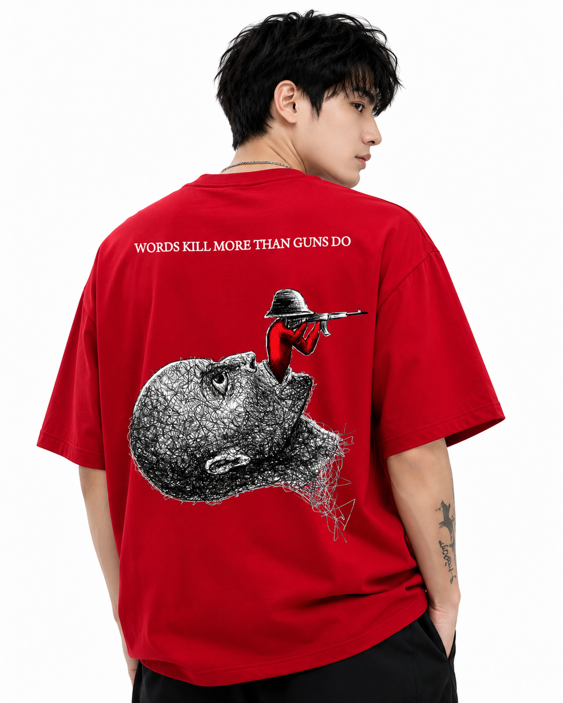 Attitude Men's Slogan Graphic Printed  T-Shirt | Premium Cotton  Casual Round Neck Tee for Men