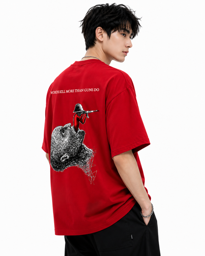 Attitude Men's Slogan Graphic Printed  T-Shirt | Premium Cotton  Casual Round Neck Tee for Men
