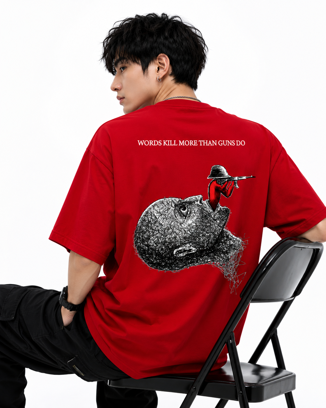 Attitude Men's Slogan Graphic Printed  T-Shirt | Premium Cotton  Casual Round Neck Tee for Men