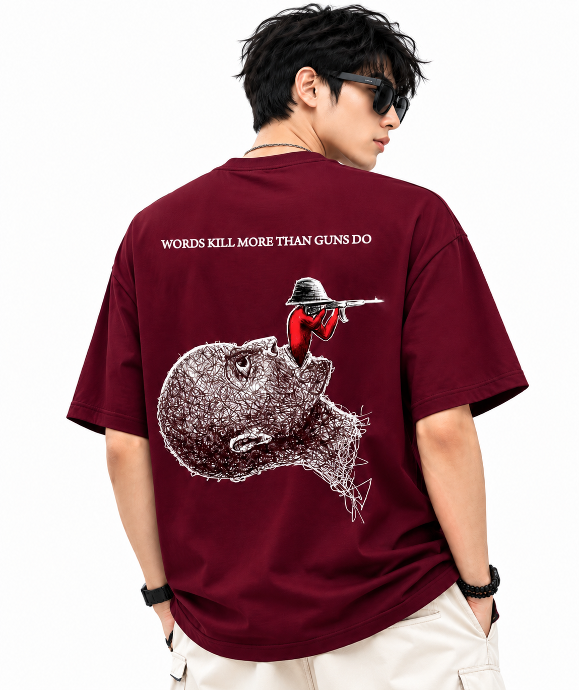 Attitude Men's Slogan Graphic Printed  T-Shirt | Premium Cotton  Casual Round Neck Tee for Men