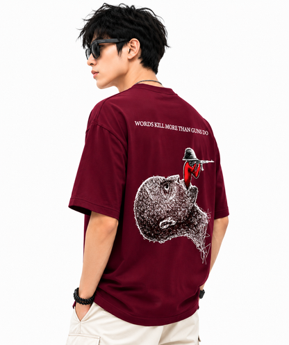 Attitude Men's Slogan Graphic Printed  T-Shirt | Premium Cotton  Casual Round Neck Tee for Men