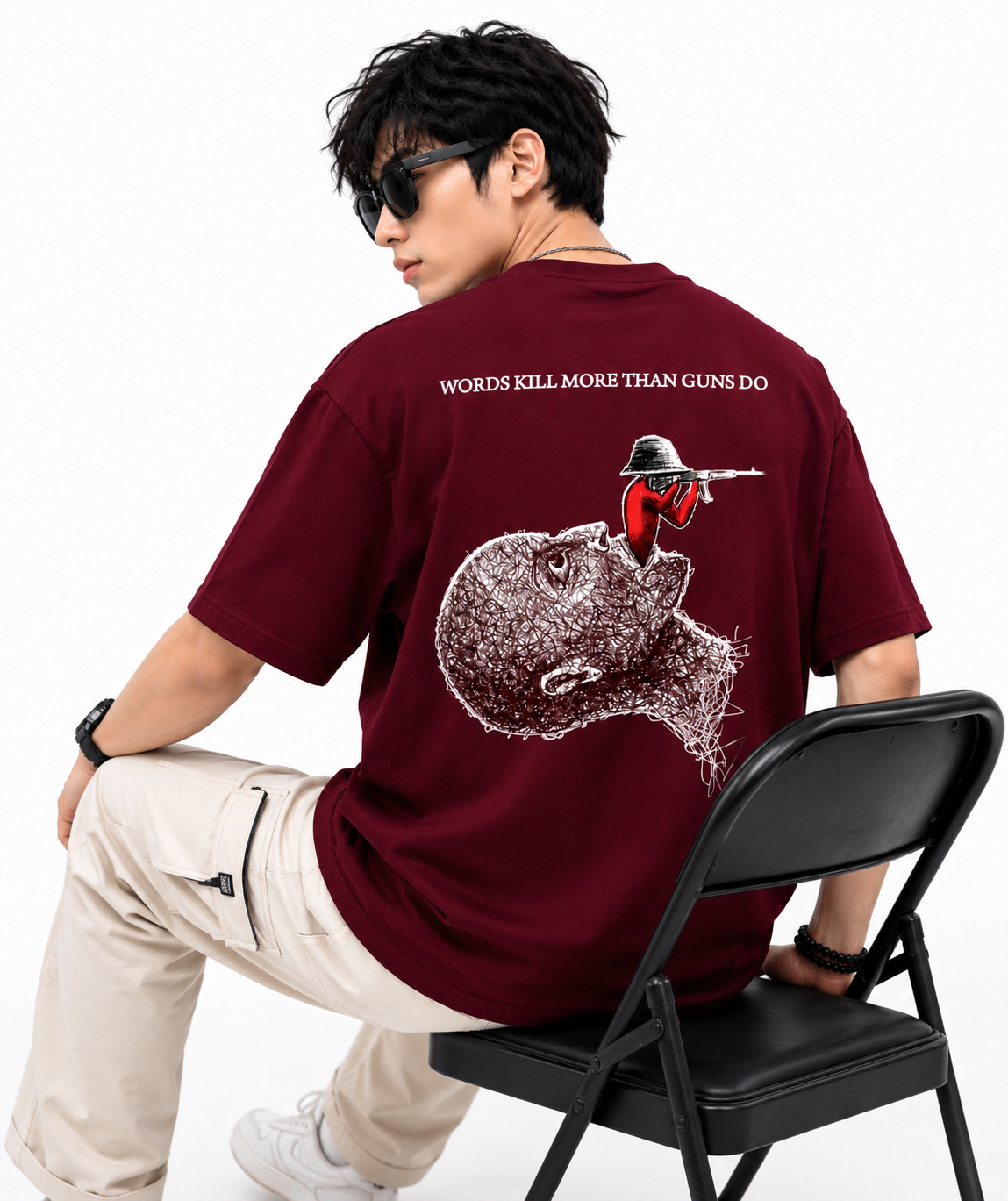 Attitude Men's Slogan Graphic Printed  T-Shirt | Premium Cotton  Casual Round Neck Tee for Men