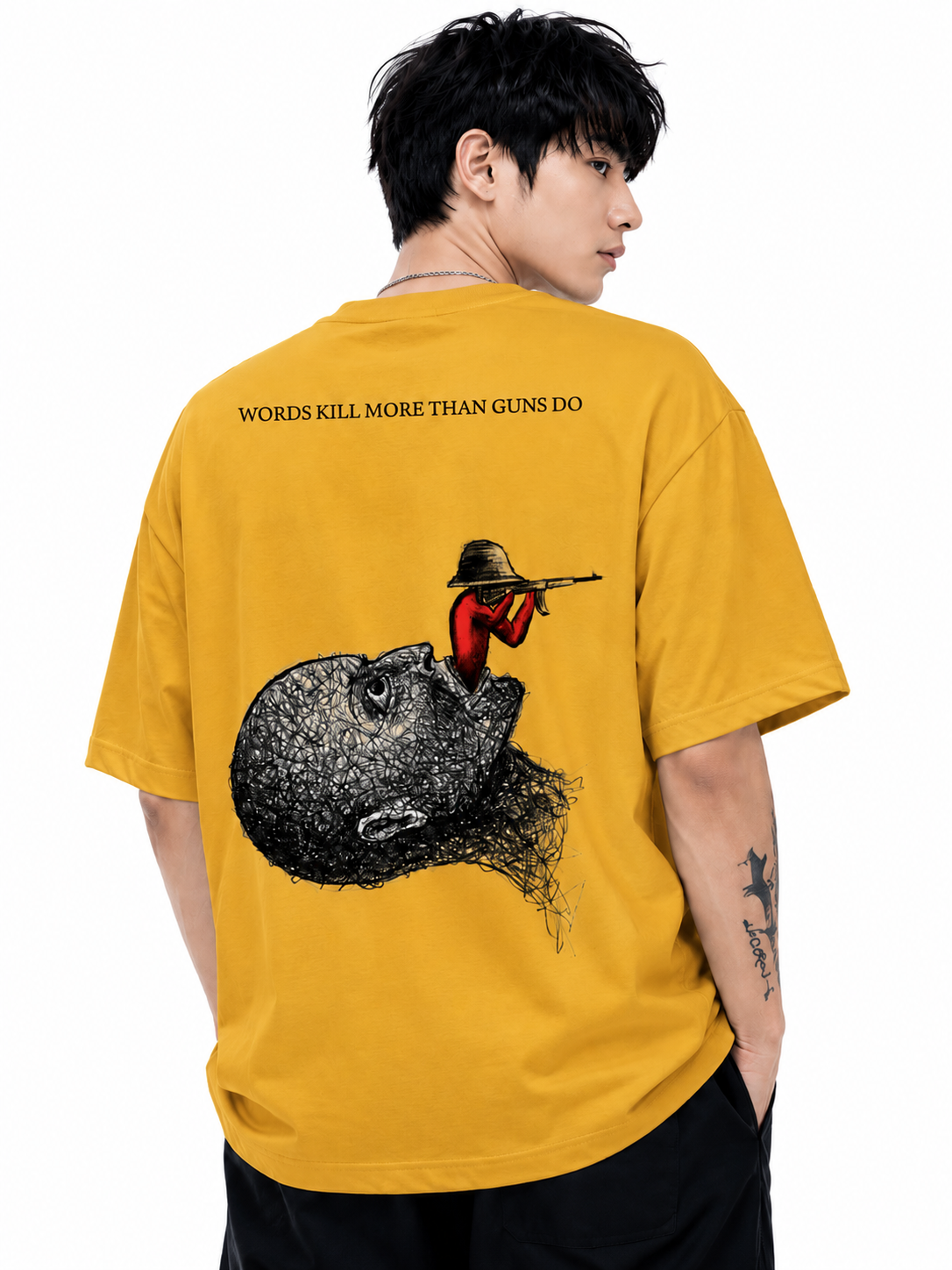 Attitude Men's Slogan Graphic Printed  T-Shirt | Premium Cotton  Casual Round Neck Tee for Men
