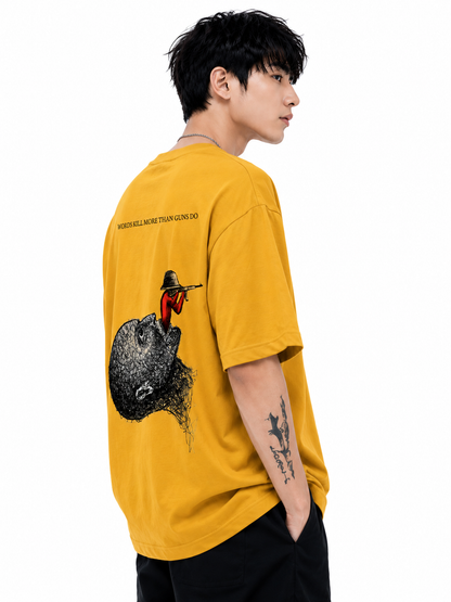 Attitude Men's Slogan Graphic Printed  T-Shirt | Premium Cotton  Casual Round Neck Tee for Men