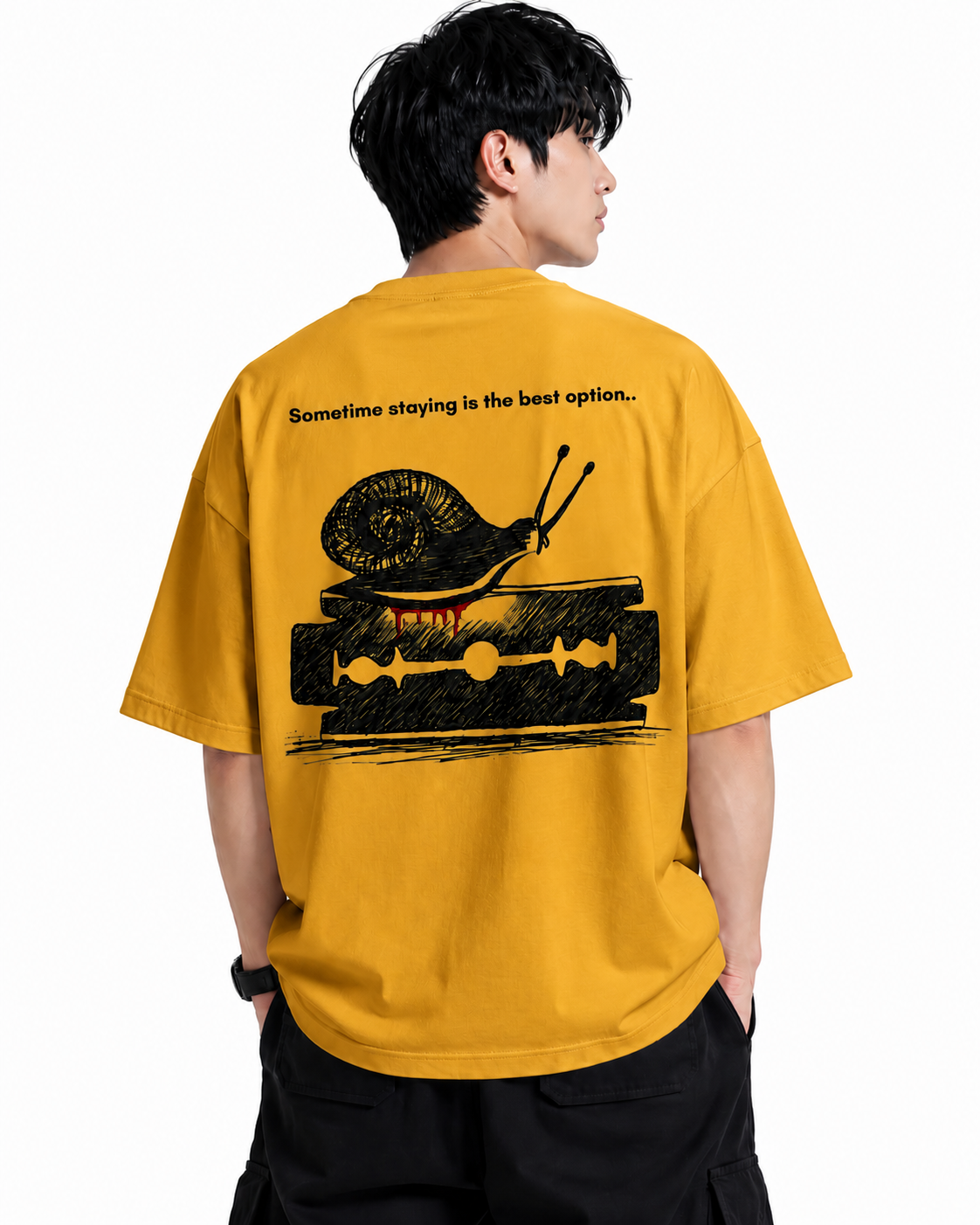 Attitude men slogan Printed Oversized tshirt | Baggy T Shirt