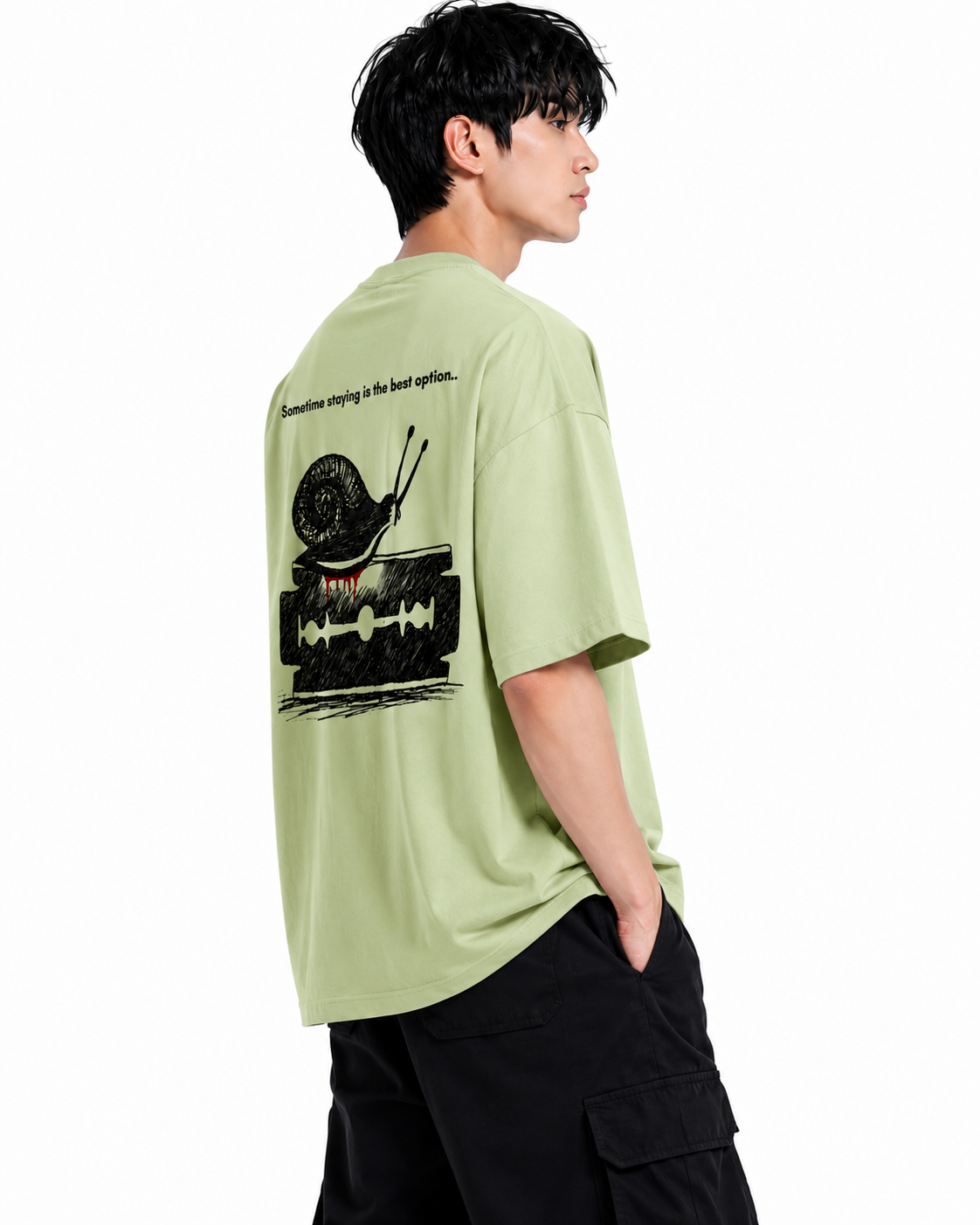 Attitude men slogan Printed Oversized tshirt | Baggy T Shirt