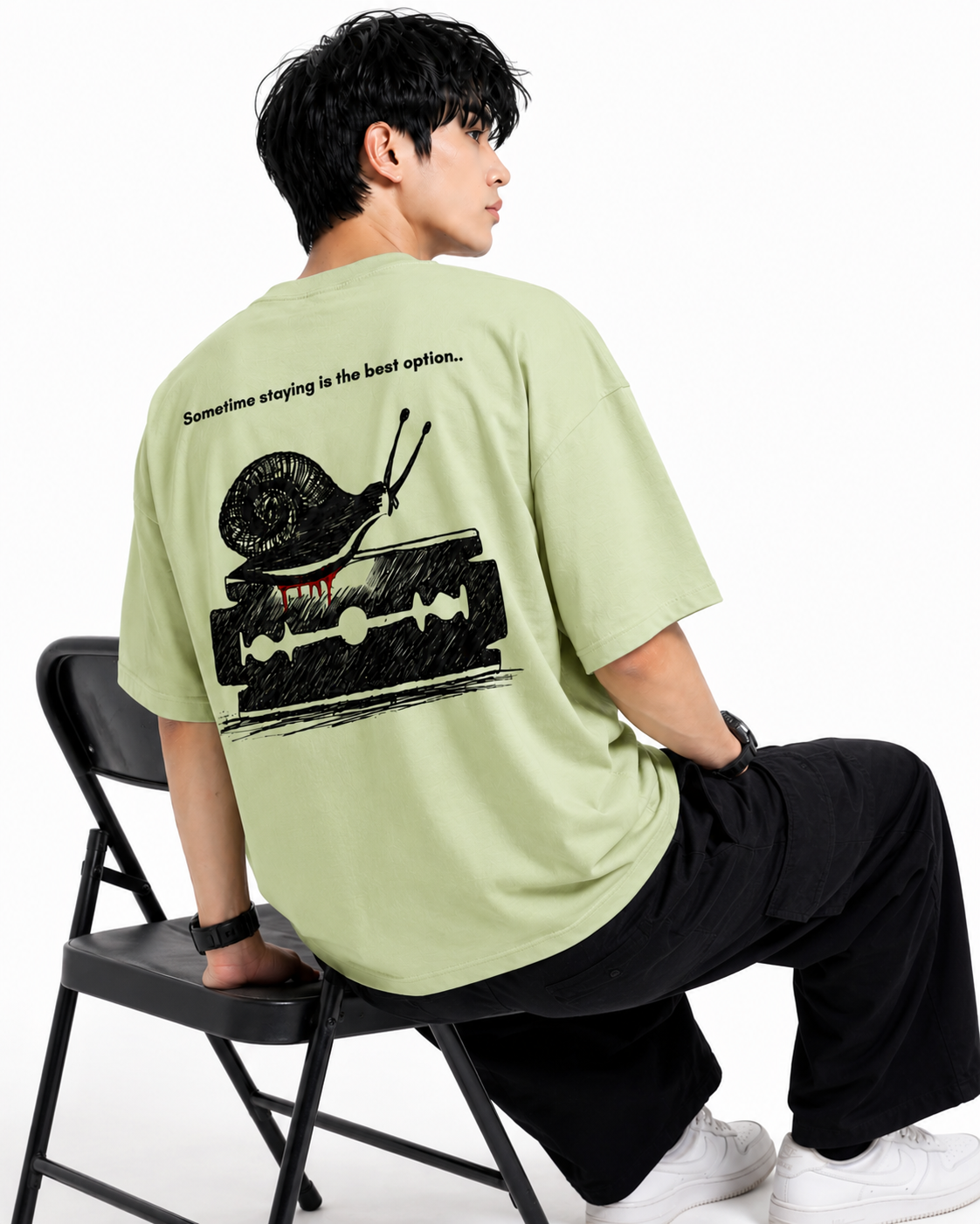 Attitude men slogan Printed Oversized tshirt | Baggy T Shirt