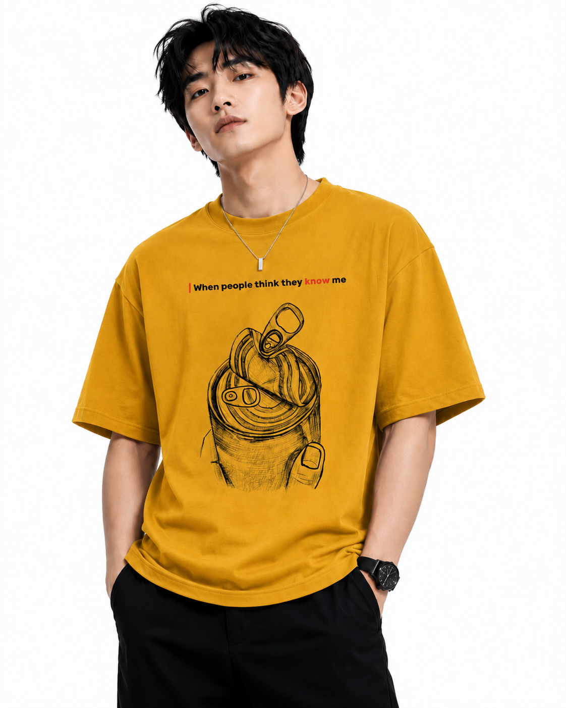 Attitude T-Shirts for Men | Oversized Slogan Printed T-Shirt for Men | Cotton T Shirt For Men
