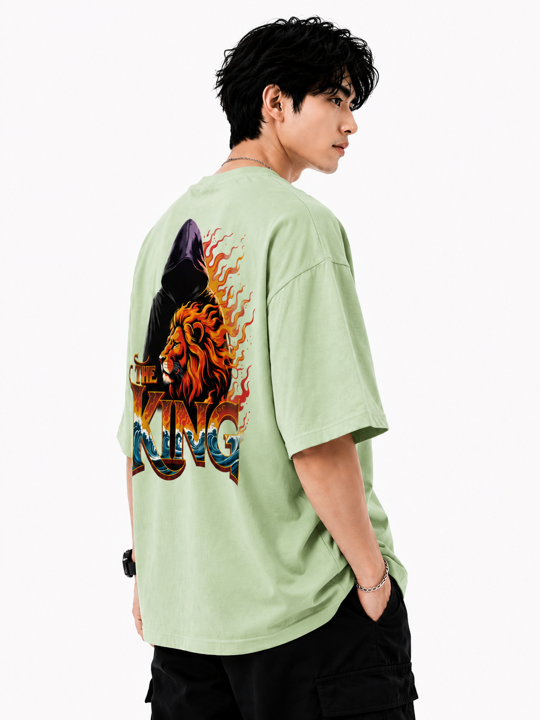Attitude Men's King Printed T-Shirt | Premium Cotton Casual Round Neck Tee for Men