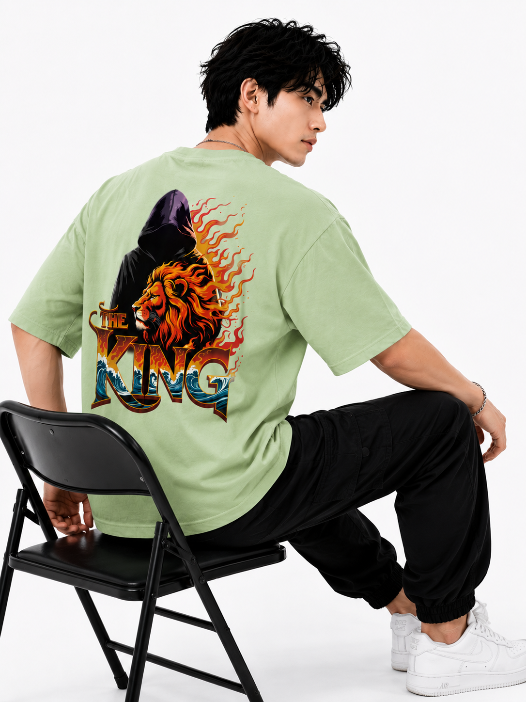 Attitude Men's King Printed T-Shirt | Premium Cotton Casual Round Neck Tee for Men