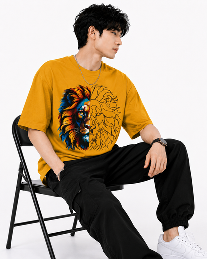 Attitude T-Shirts for Men, | Premium Cotton Casual Round Neck Tee for Men | Oversized Printed T-Shirt for Men