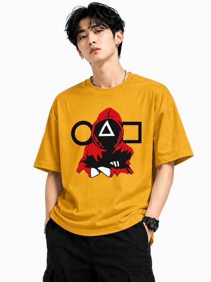Attitude T-Shirts for Men | Oversized Squid Game Printed T-Shirt for Men | 100% Pure Cotton T Shirt