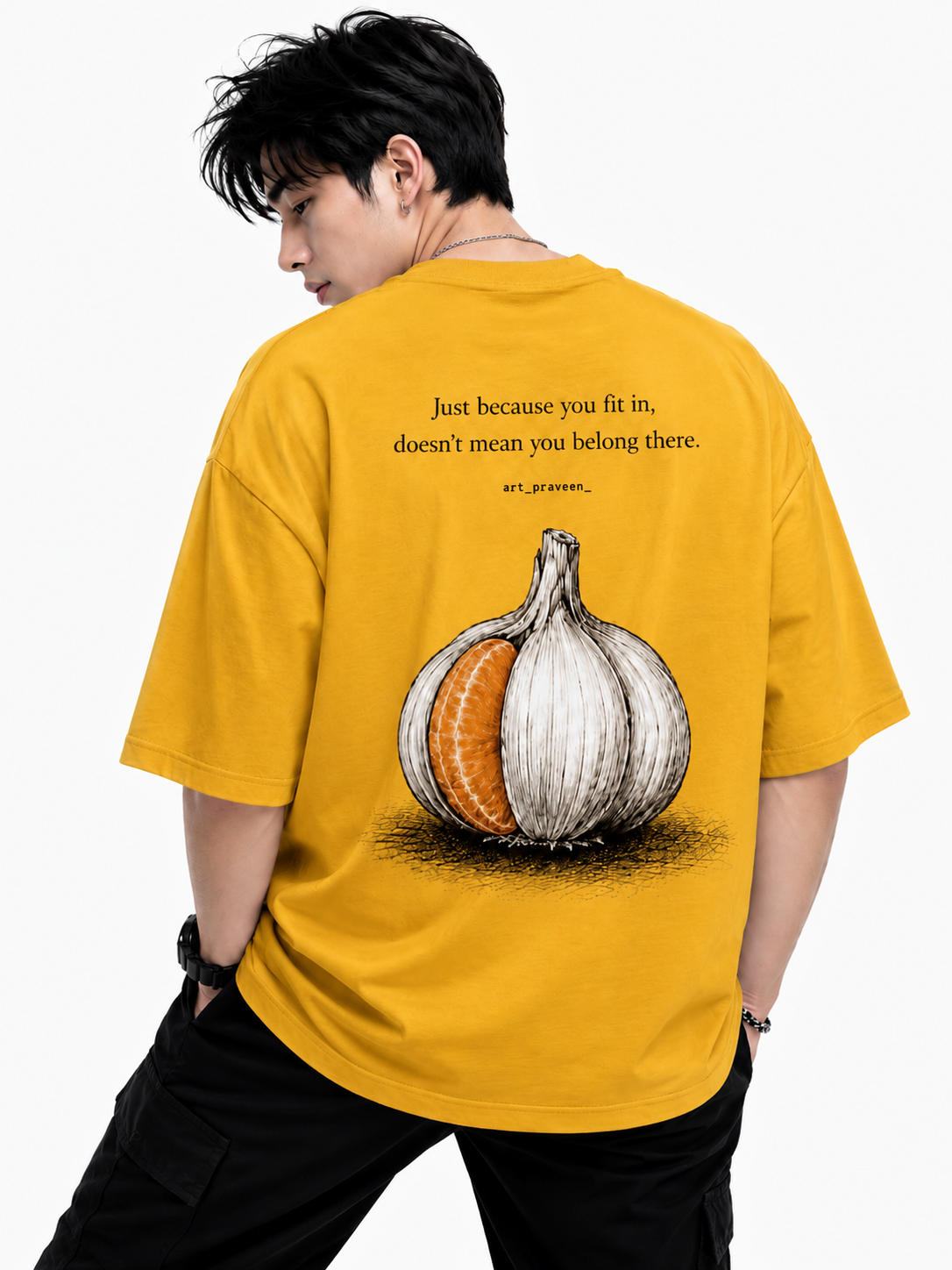 Attitude T-Shirts for Men | Oversized Slogan Printed T-Shirt for Men | 100% Pure Cotton T Shirt