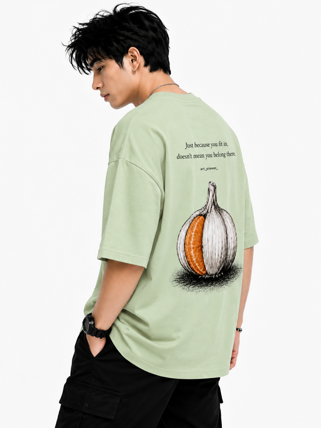 Attitude T-Shirts for Men | Oversized Slogan Printed T-Shirt for Men | 100% Pure Cotton T Shirt