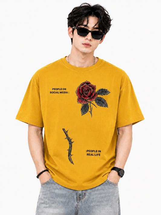 Attitude T-Shirts for Men | Oversized Slogan Printed T-Shirt for Men | 100% Pure Cotton T Shirt For Men