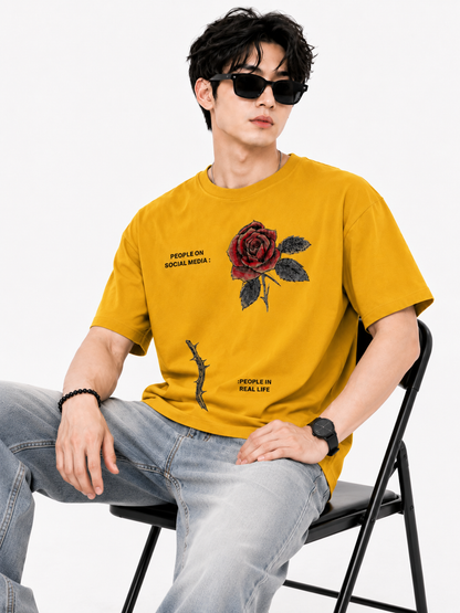 Attitude T-Shirts for Men | Oversized Slogan Printed T-Shirt for Men | 100% Pure Cotton T Shirt For Men