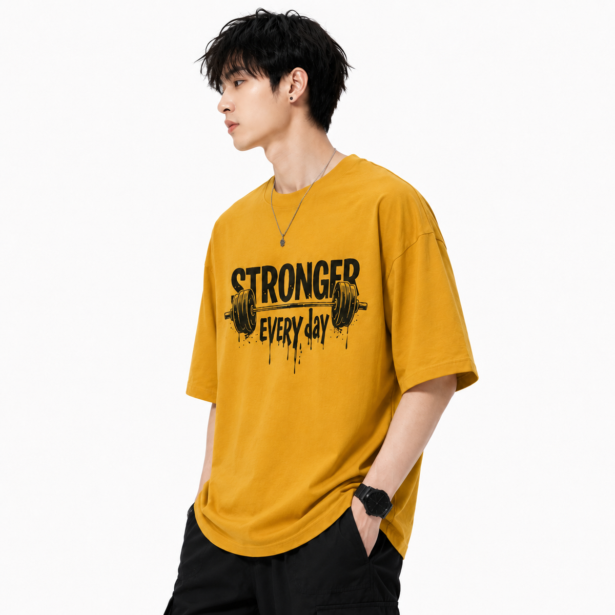 Attitude T-Shirts for Men | Oversized Slogan Printed T-Shirt | Cotton T Shirt For Men