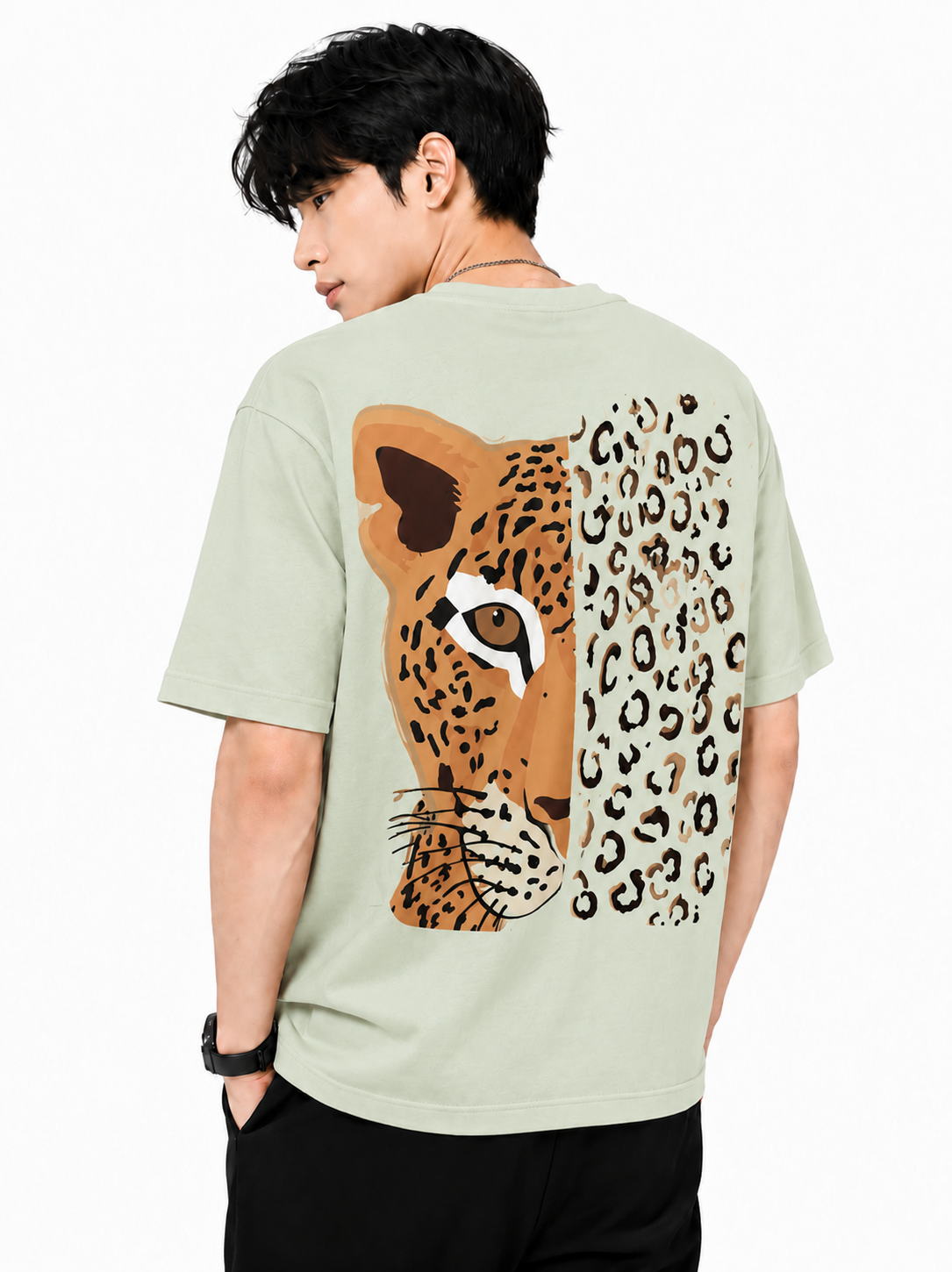 Attitude T-Shirts for Men | Oversized Printed T-Shirt | Wild Life | Cotton T Shirt For Men